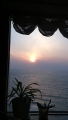 ホテルシーポートより日本海の夕日を見る５