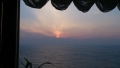 ホテルシーポートより日本海の夕日を見る10