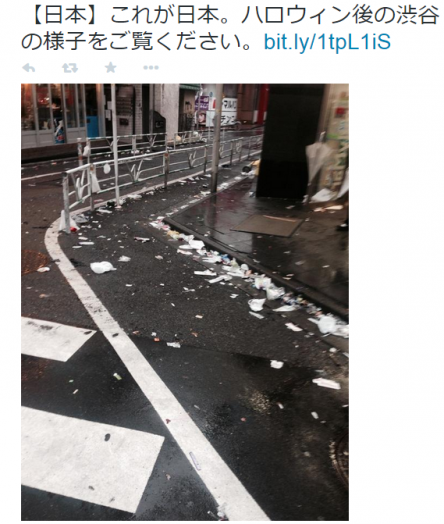 ハロウィン祭りが終わった後の渋谷の惨状が酷い・・・ゴミだらけ・・・