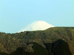 宿から見える富士山