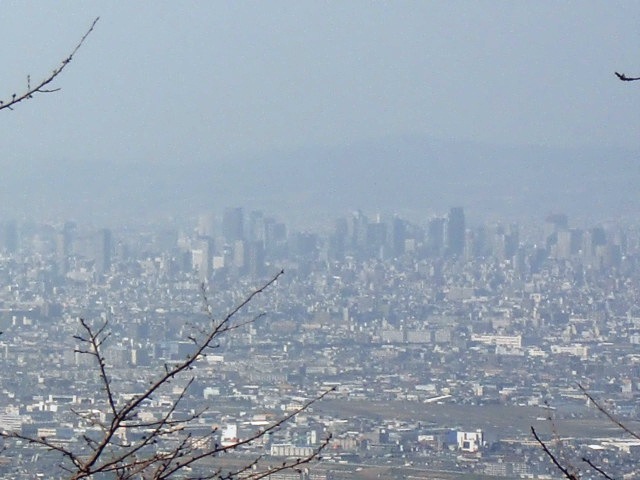 二上山からの眺め　大阪
