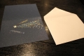 右の封筒に青い流れ星のカードが入っていて開くと招待状が挟んでありました